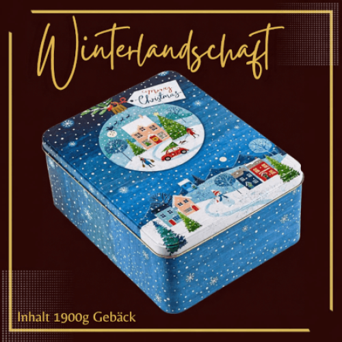 Präsentdose gefüllt mit 1,9 Kg Gebäck